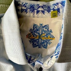 Robert Graham patterned shirt.